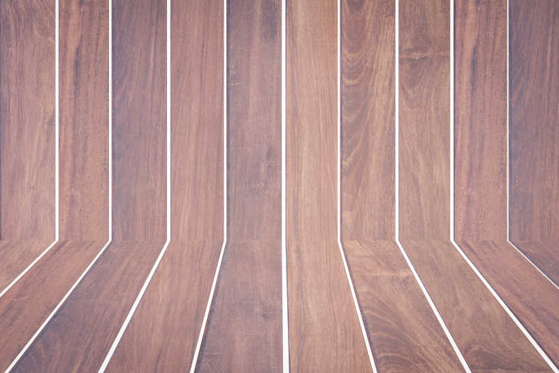 布朗棕色天然木墙和地板