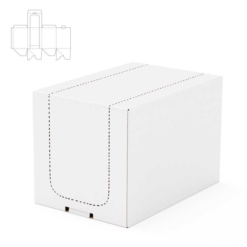 白色长方体纸板包装盒