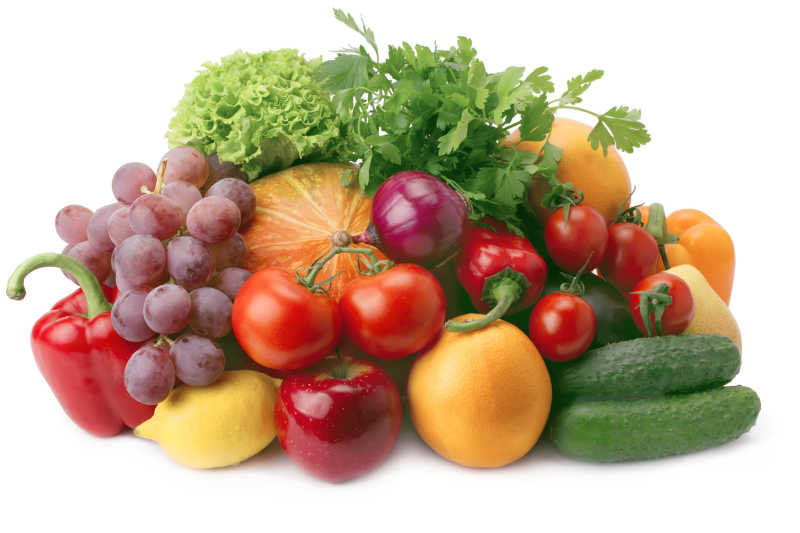 新鲜有机蔬菜和水果