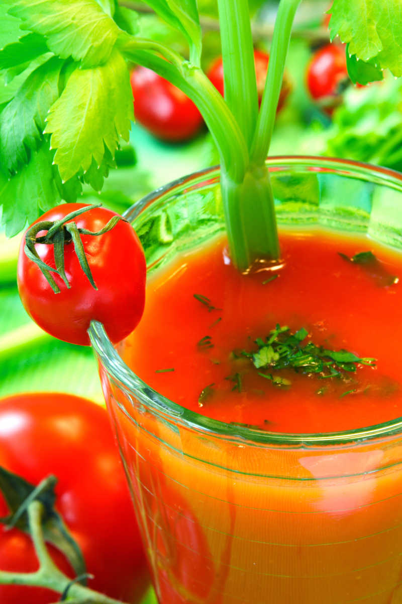 番茄蔬菜和番茄汁