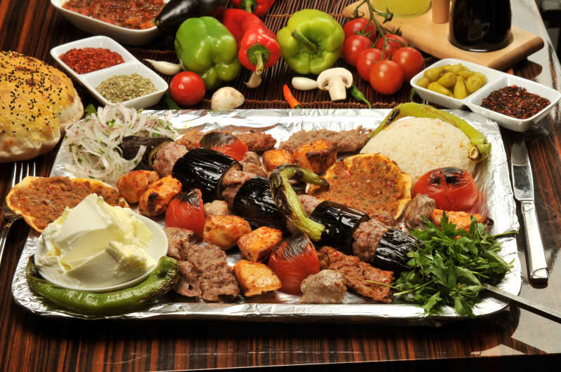 土耳其美食的烧烤美食