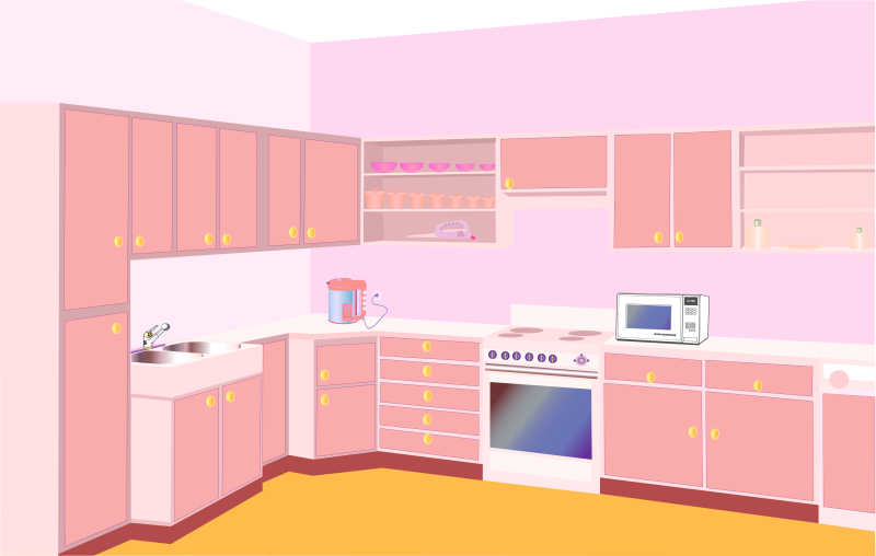 现代厨房家具插图