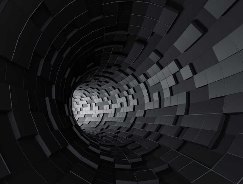 未来隧道的三维渲染