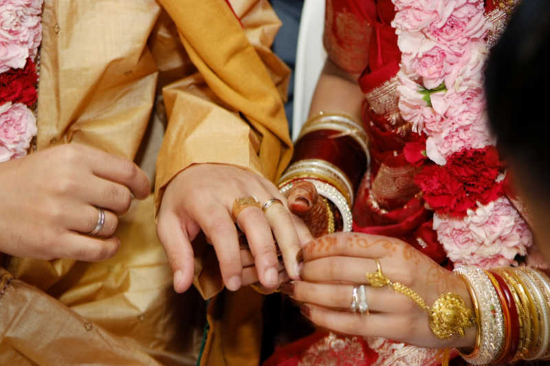 印度婚礼交换戒指仪式