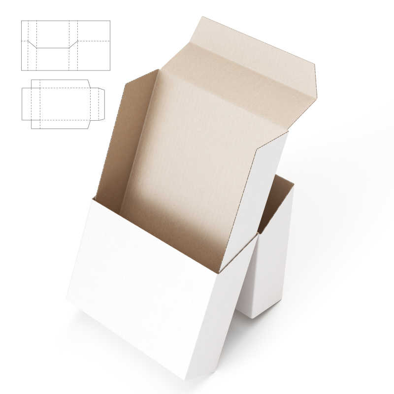 白色盒子与折盒子的方法