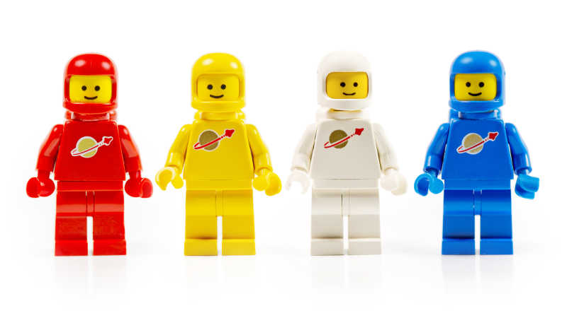 四个宇航员乐高积木玩偶