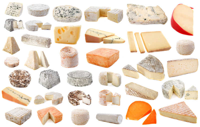 各种类型的乳酪