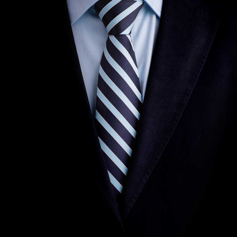 黑白条纹领带