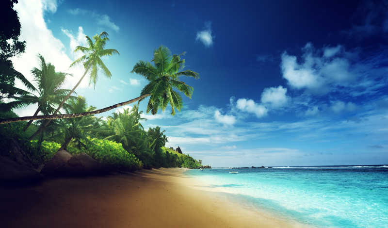 马埃岛海滩自然海景