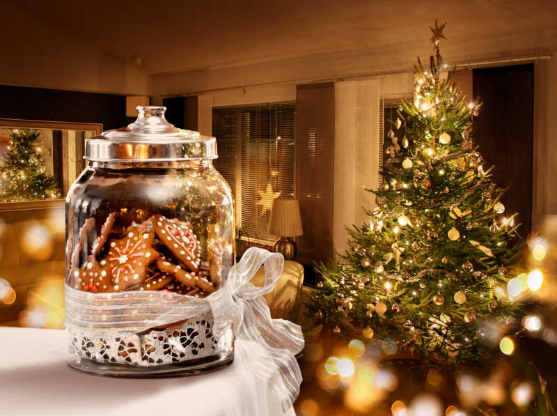 圣诞饼干与圣诞树
