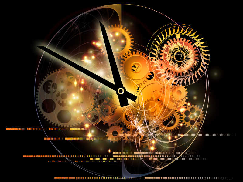 时钟和抽象元素在时间进展过去现在和将来的主题上的相互影响