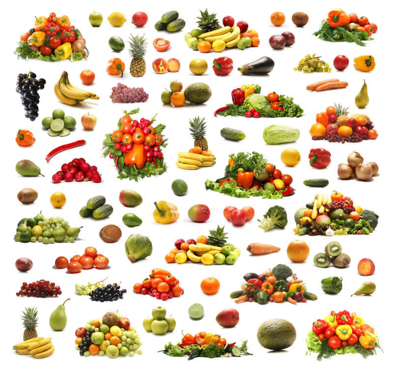 水果和蔬菜拼贴