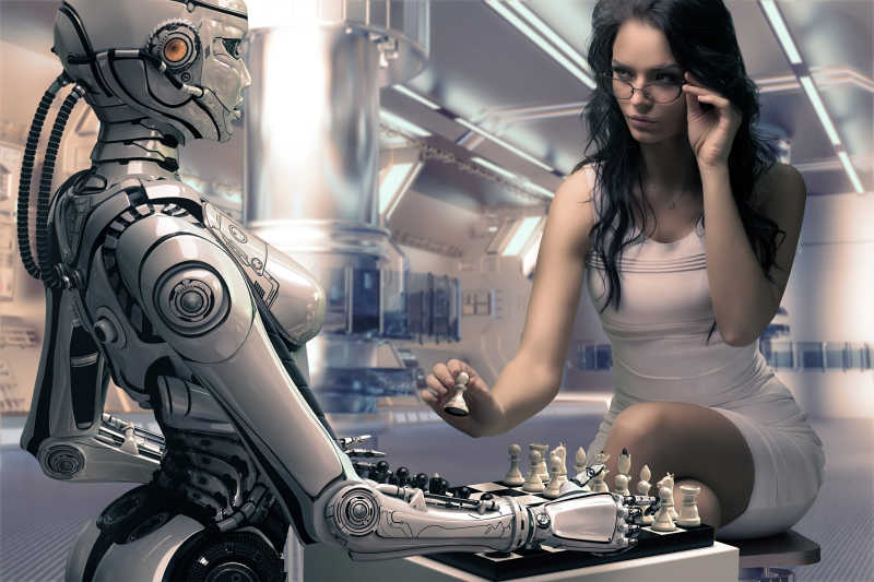 机器人和人类玩国际象棋