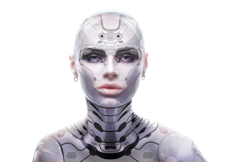 女性机器人肖像