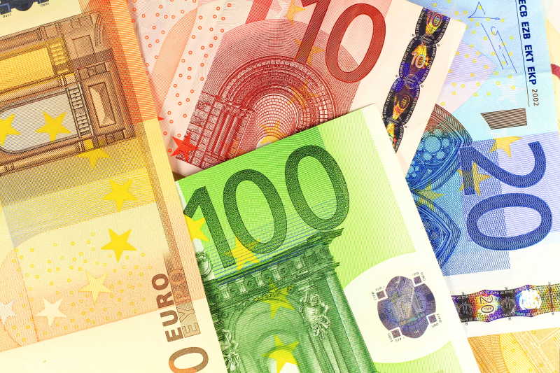 欧洲货币欧元纸币