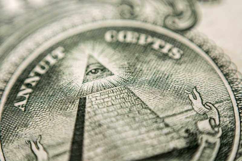 美国美钞超级微距特写