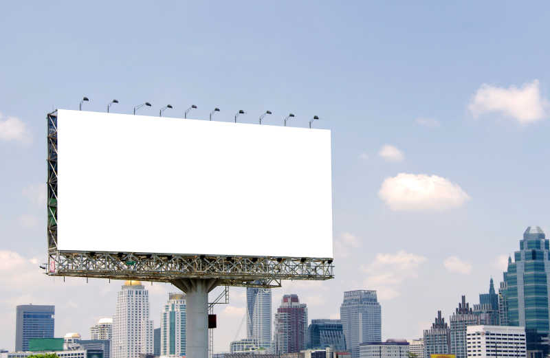 空白的巨型广告牌