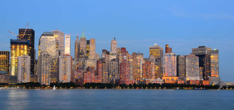 纽约市区金融区全景