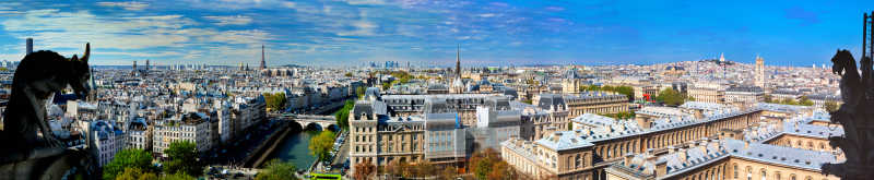 法国巴黎城市全景