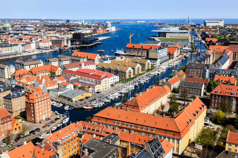 哥本哈根城市鸟瞰图