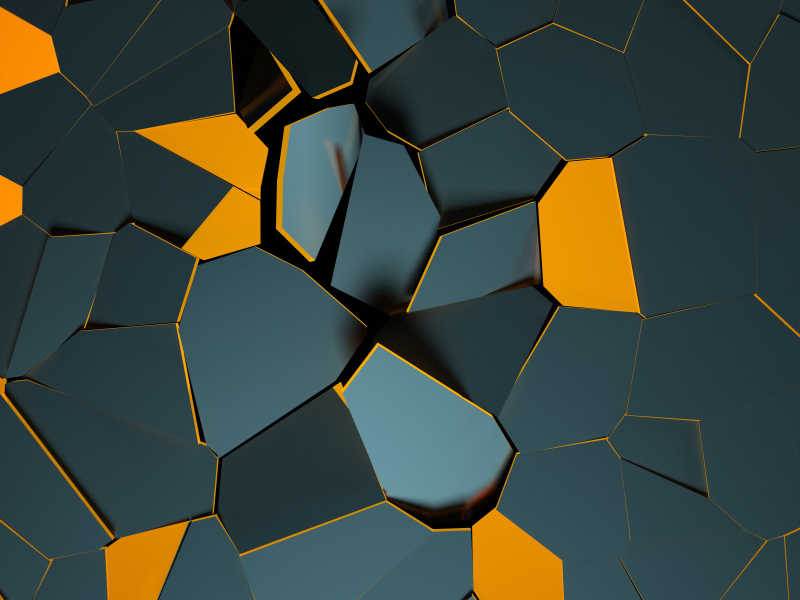 抽象未来科幻Voronoi三维背景