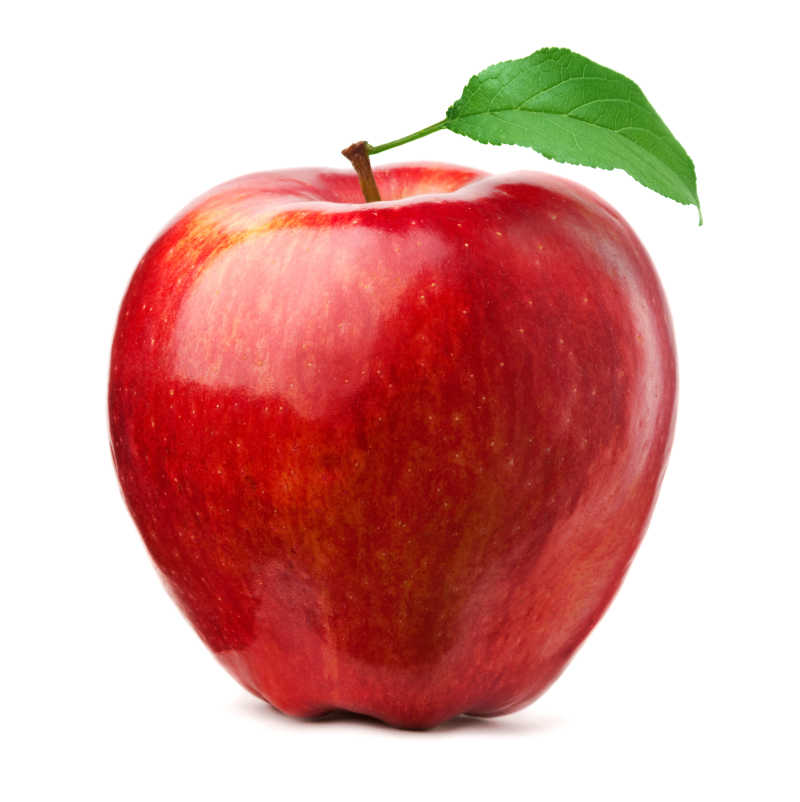 新鲜富有光泽的红苹果