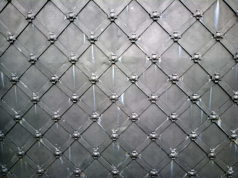 灰色密封围栏金属背景