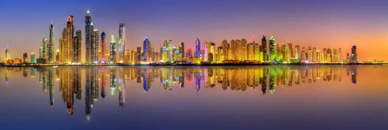 迪拜滨海湾全景