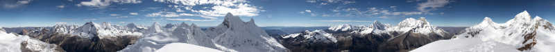 雪山顶峰360度全景