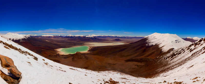 安第斯山脉海拔5500米的全景