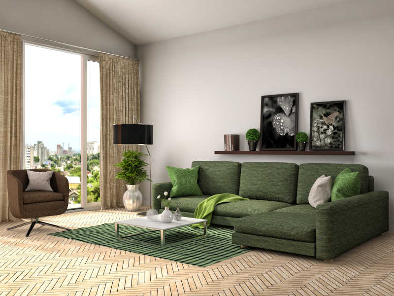 现代客厅与沙发