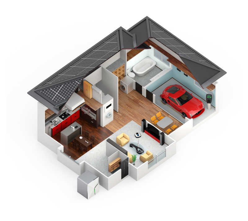 现代智能房屋模型