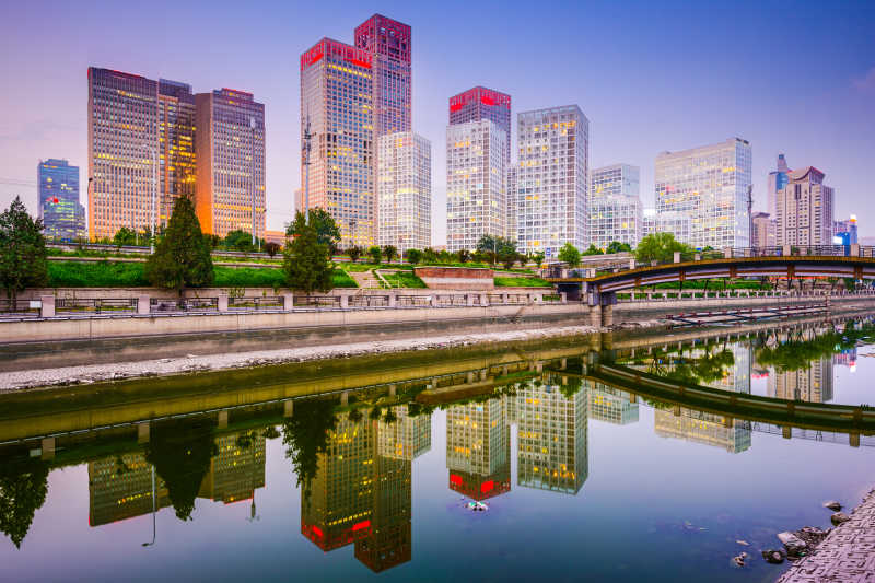 蓝天下的中国北京城市建筑