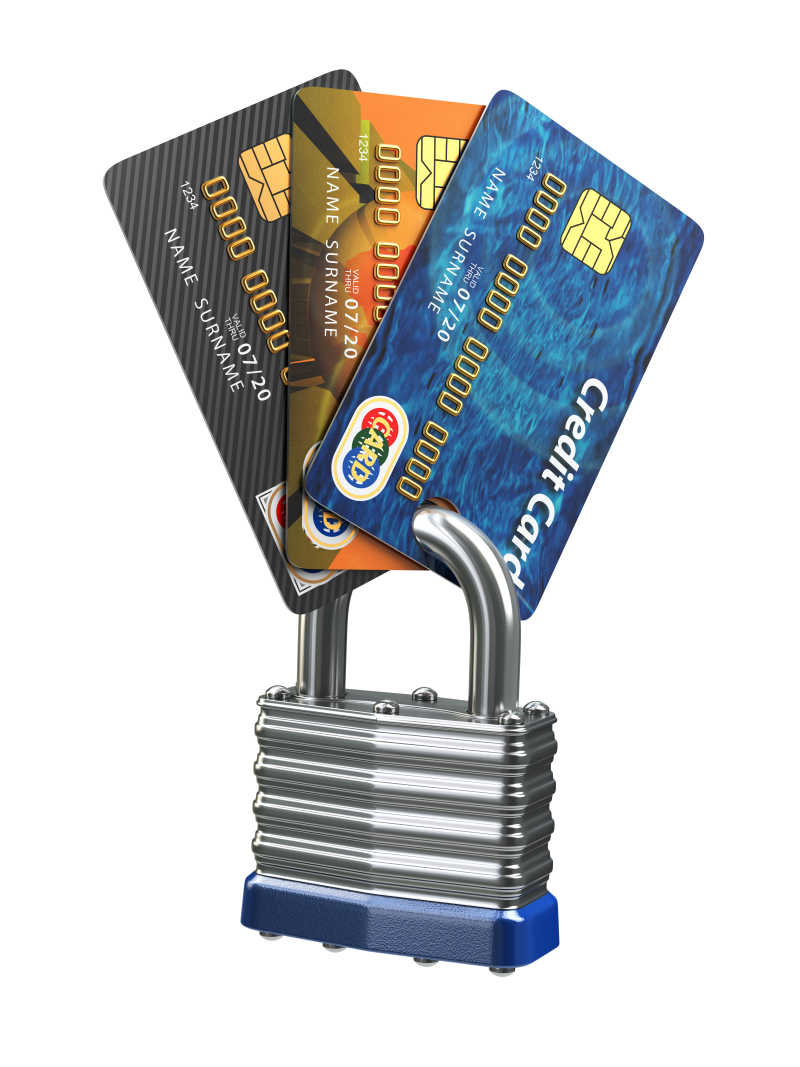 信用卡和安全锁