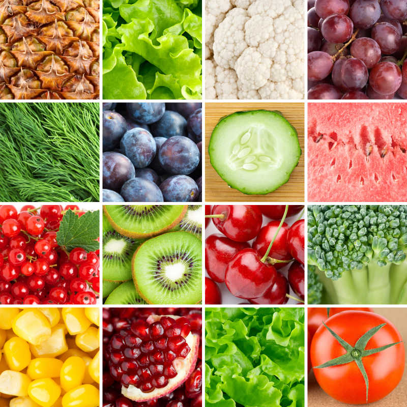健康的水果与蔬菜