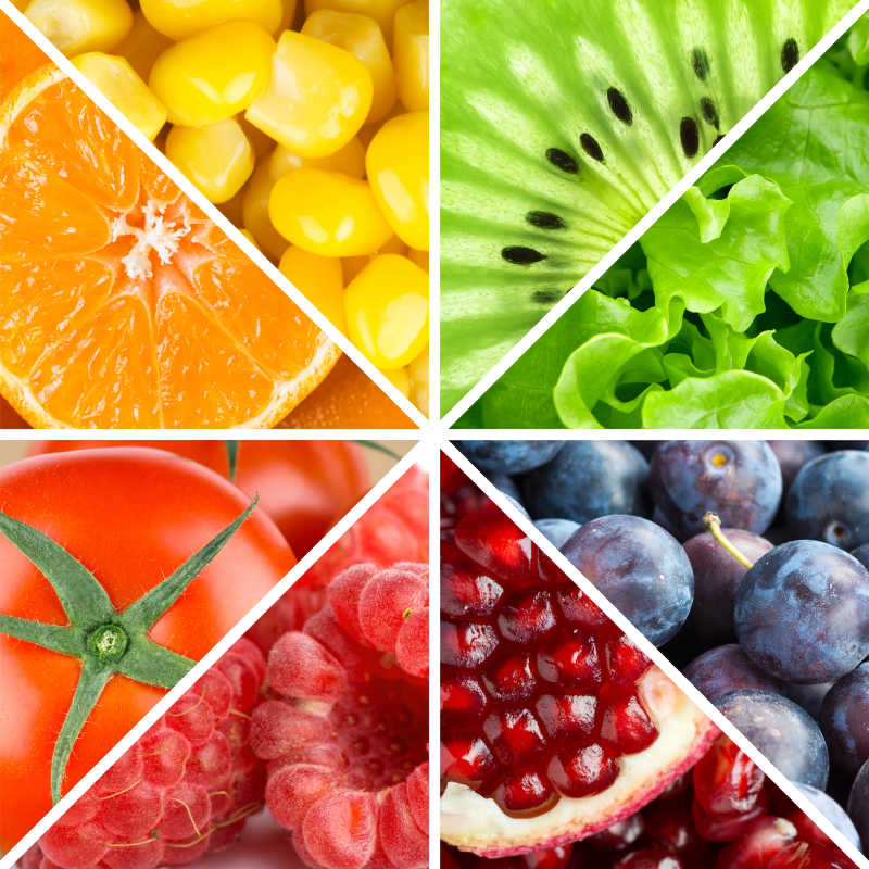 健康新鲜的蔬菜和水果