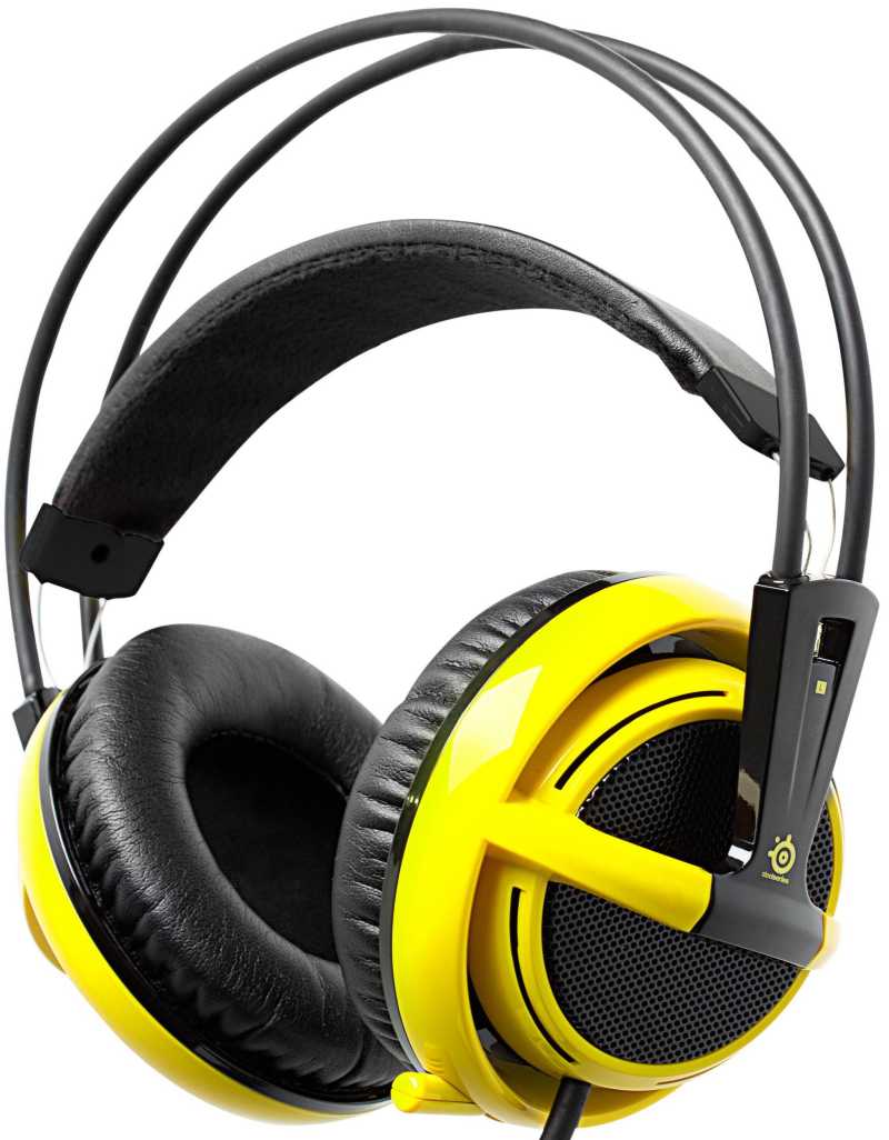 黄色黑色的便携式耳机