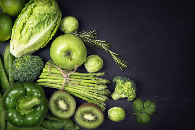 营养的绿色蔬果