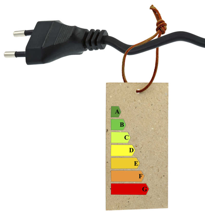   挂在插头上的能效标识