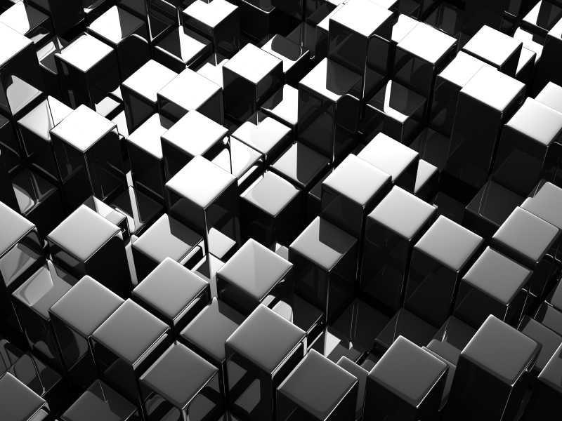 金属黑色的方块几何设计背景