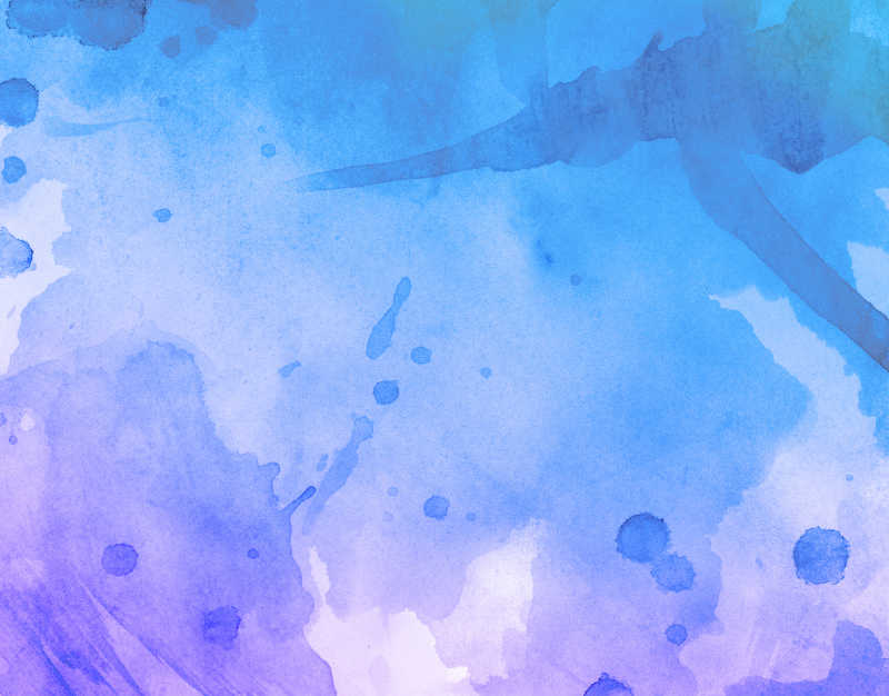 蓝紫色水彩抽象背景