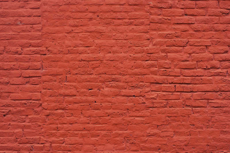 红漆砖墙面纹理表面