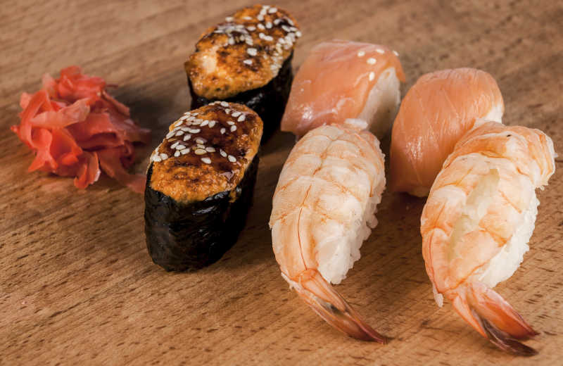 美味的日本寿司卷