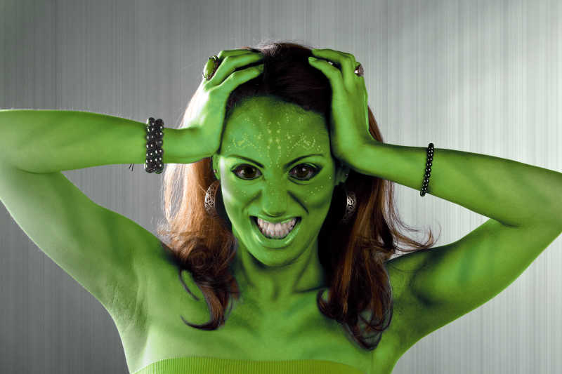 绿色的女性外星