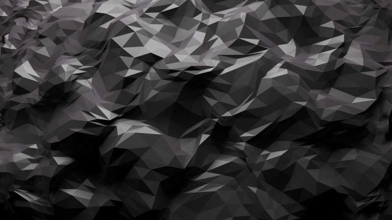 三维黑色抽象分形几何背景
