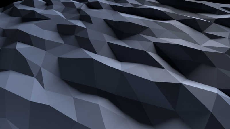 三维处理黑色抽象分形几何背景