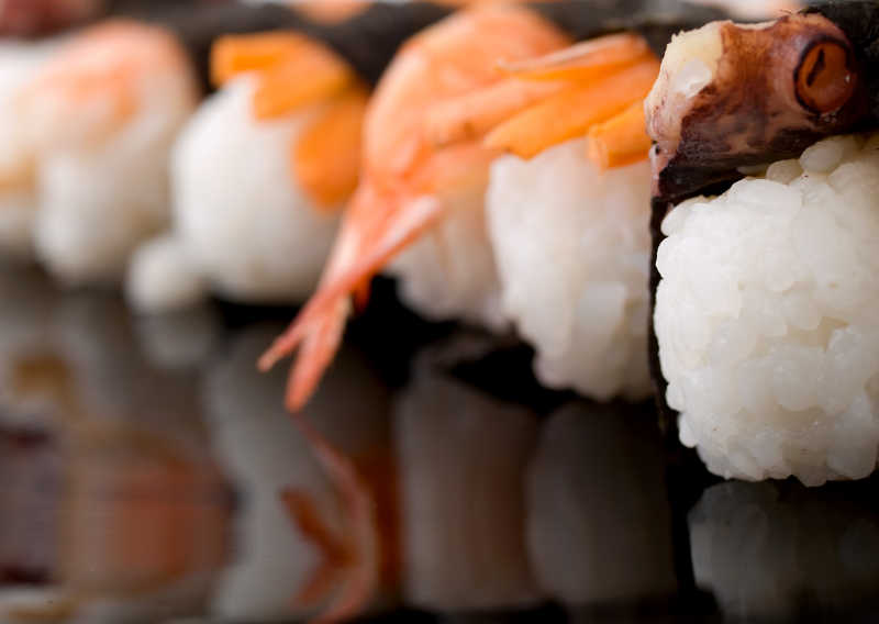 大虾寿司背景
