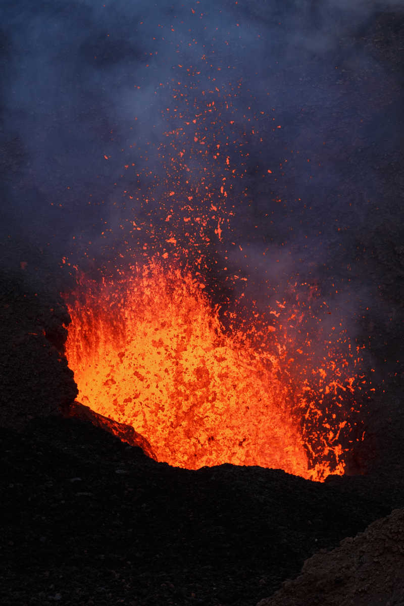 火山喷发的岩浆