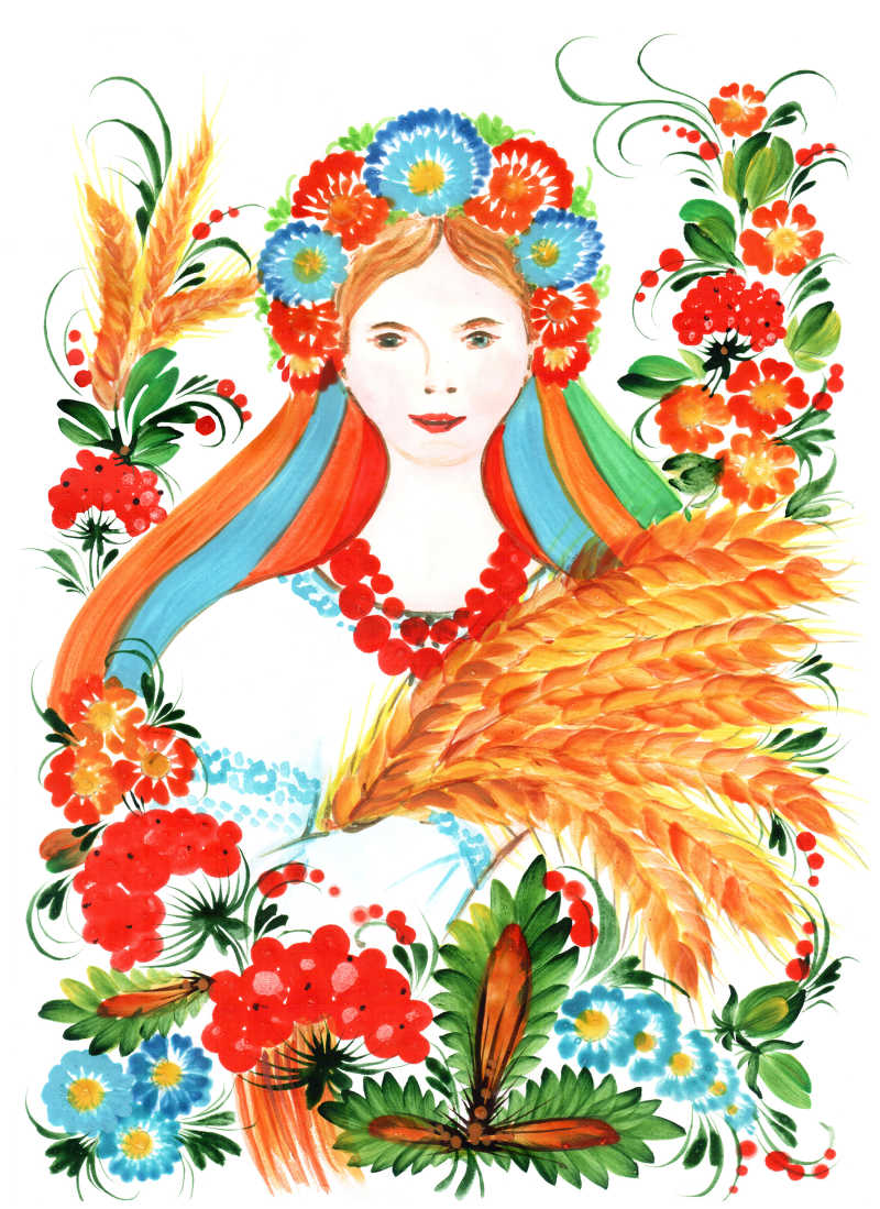 乌克兰女人插画