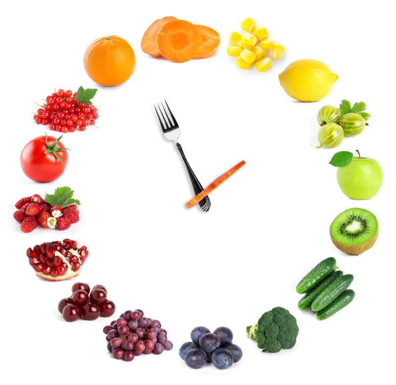 有健康果蔬的概念钟
